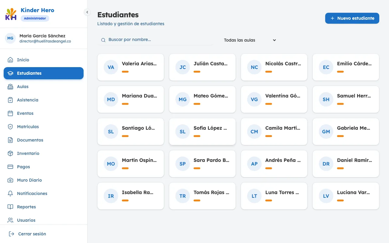 Módulo de estudiantes