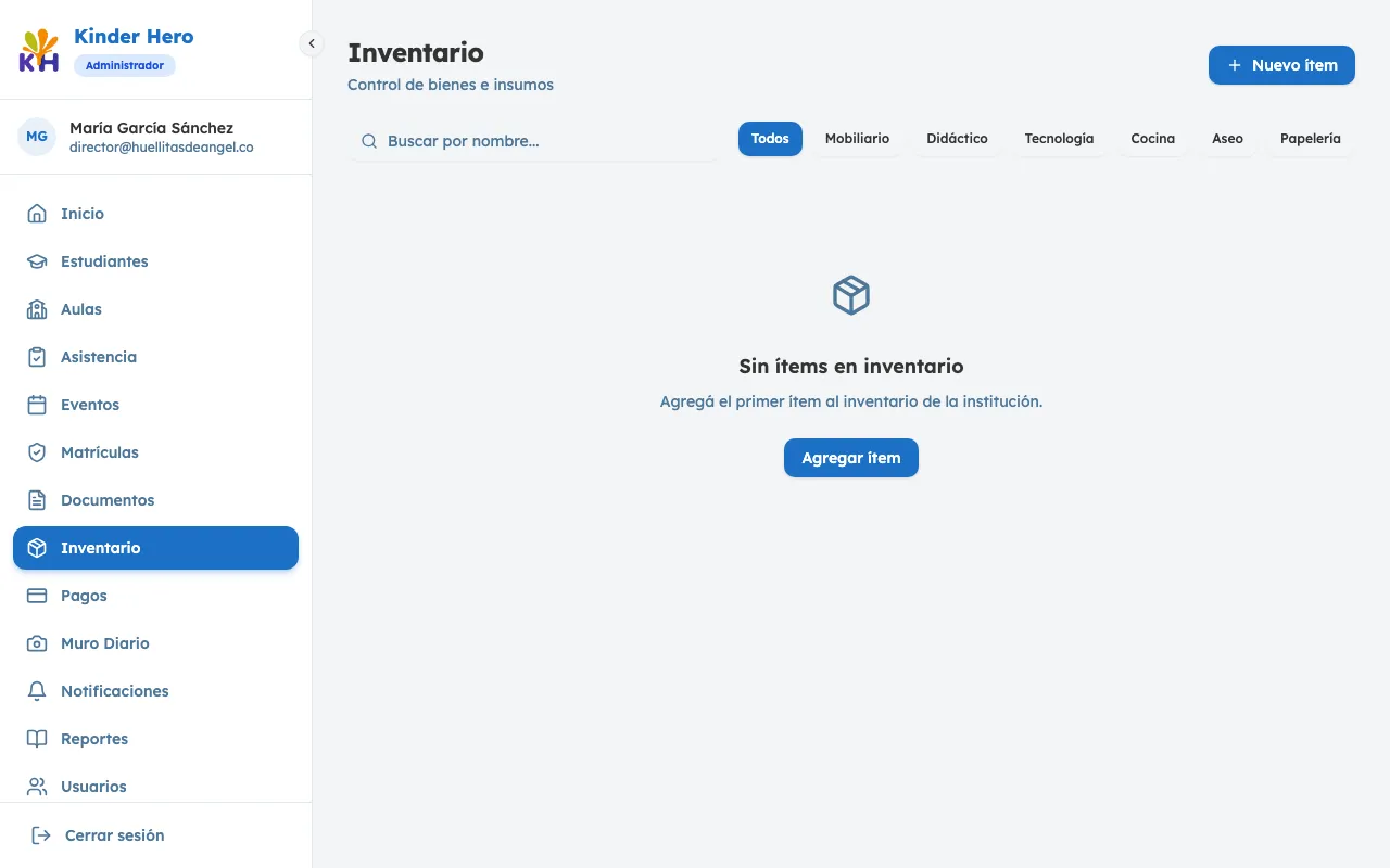 Módulo de inventario