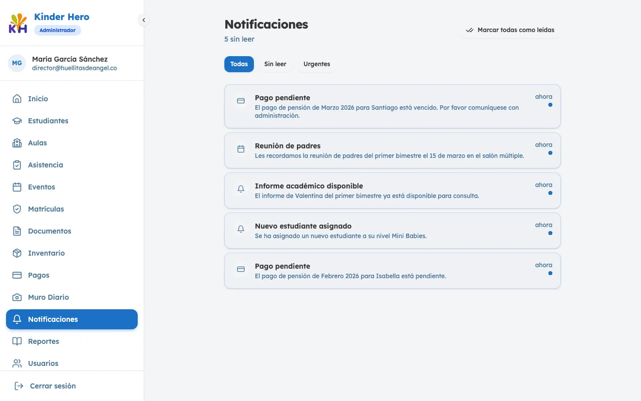 Módulo de notificaciones